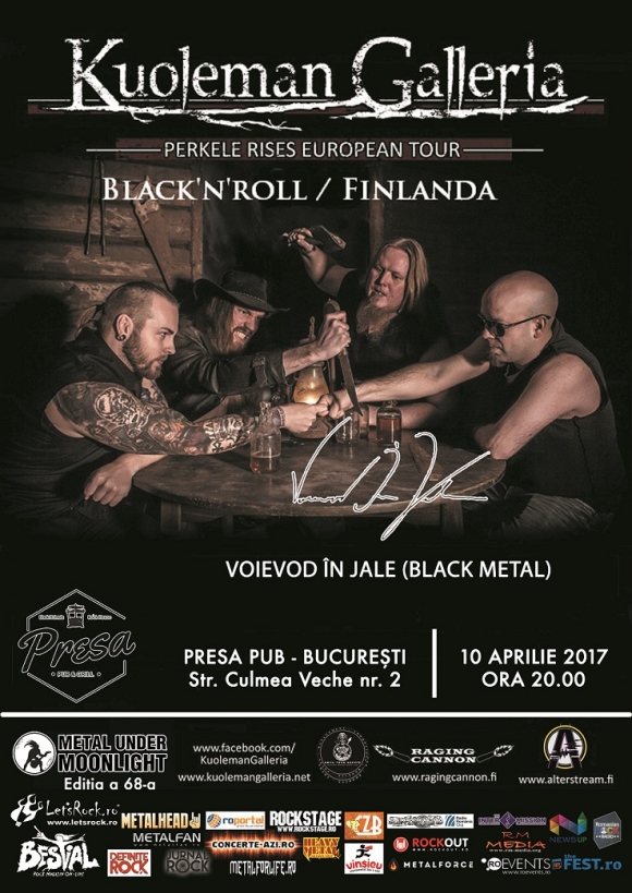 Black'n'roll finlandez cu Kuoleman Galleria pe 10 aprilie, la Bucuresti