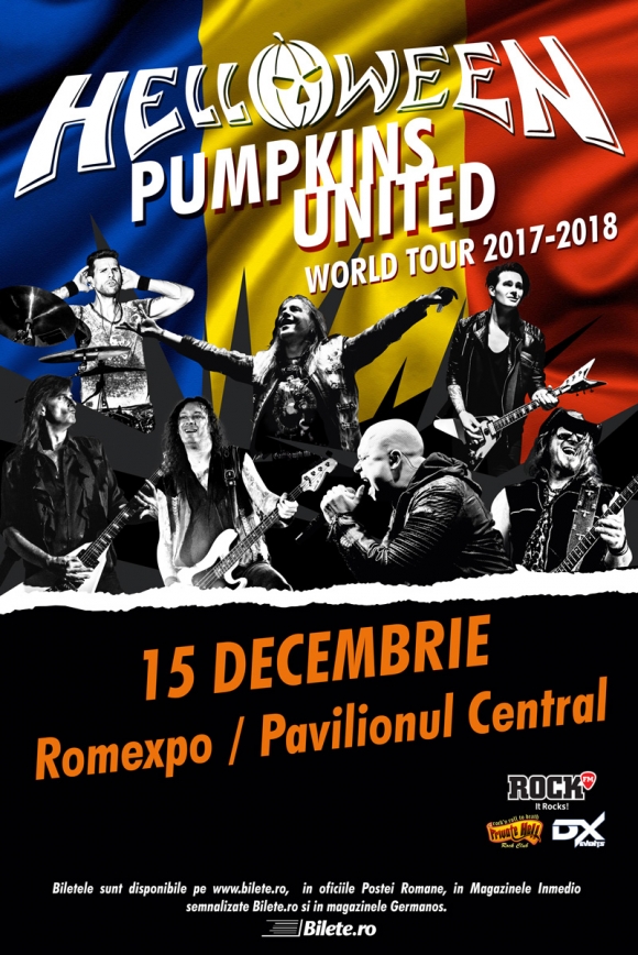 Concert Helloween la Romexpo Bucuresti - 'Pumpkins United World Tour 2017-2018'