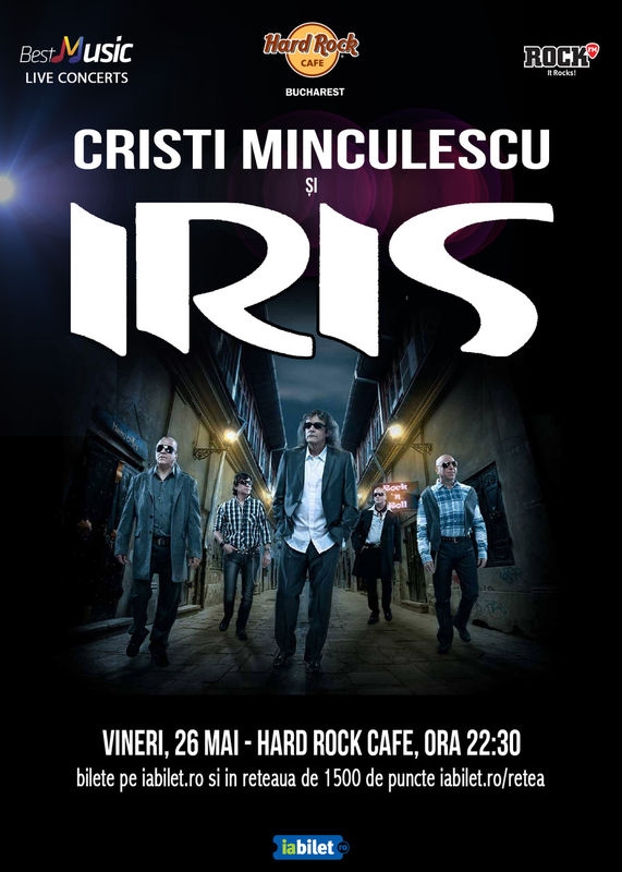 Cristi Minculescu si Iris canta pe 26 mai la Hard Rock Cafe