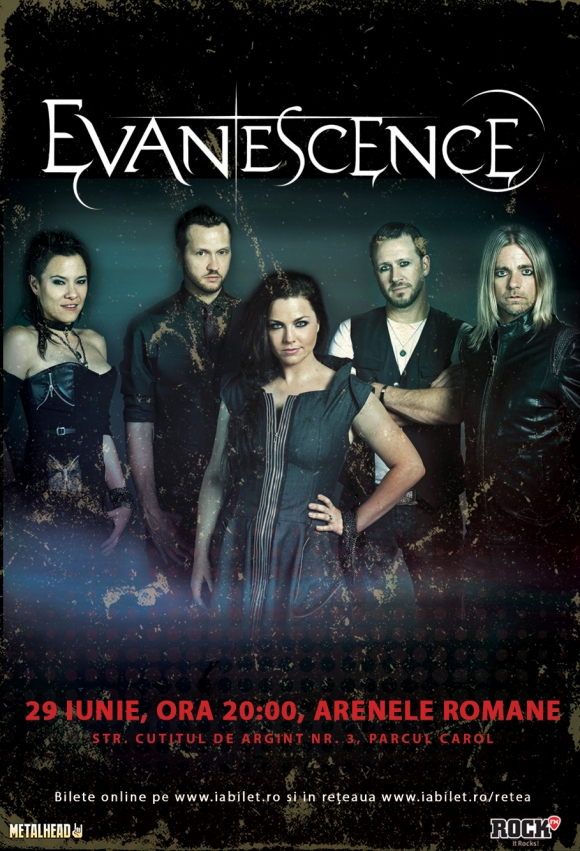 Ultimele doua saptamani de bilete la oferta pentru concertul Evanescence la Bucuresti