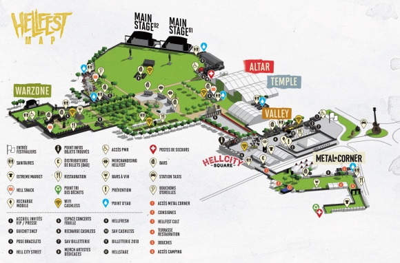 Harta festivalului HellFest 2017