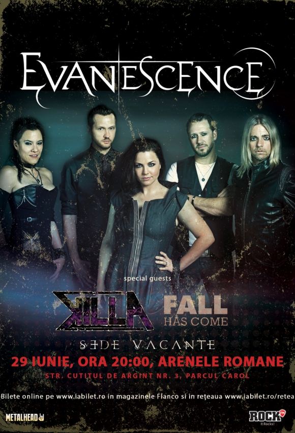 Program si reguli de acces la concertul Evanescence din Bucuresti