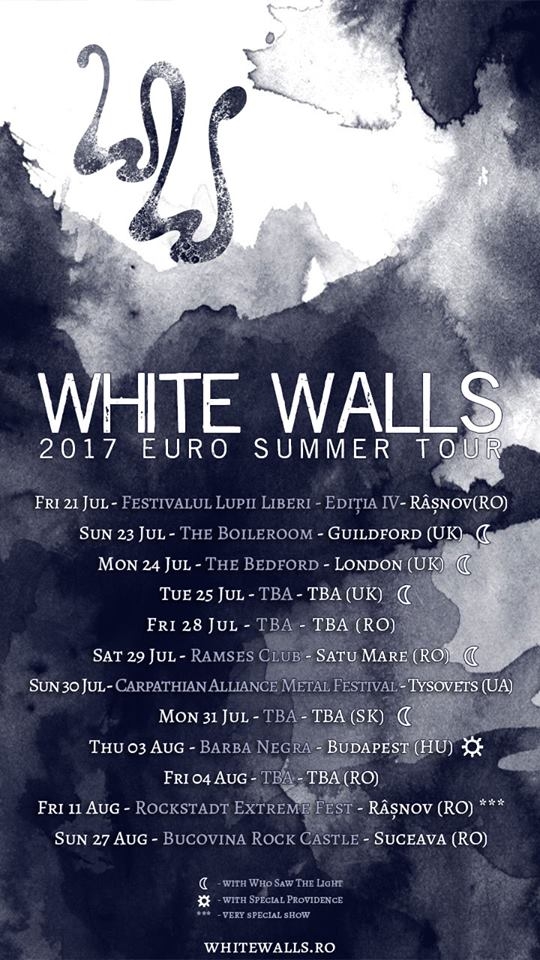White Walls ajunge in Marea Britanie in cadrul turneului European din cursul verii