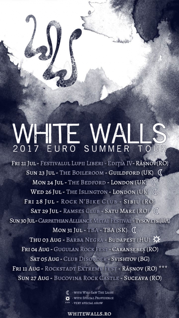 Patru show-uri noi si inca o tara vizitata de White Walls in turneul European ce incepe saptamana viitoare!