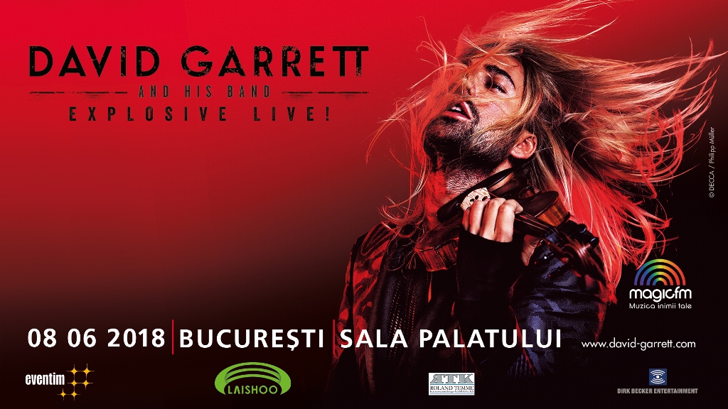 Primul concert David Garrett in Romania are loc la Sala Palatului din Bucuresti