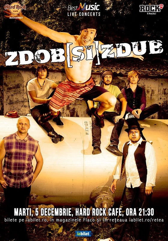 Concert Zdob si Zdub la Hard Rock Cafe: Biletele cu loc la masa sunt sold out