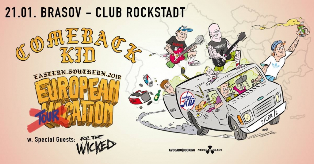 Concert Comeback Kid si For The Wicked in club Rockstadt Brasov