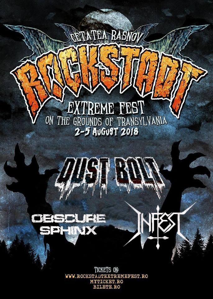 DUST BOLT, OBSCURE SPHINX si INFEST confirmate pentru Rockstadt Extreme Fest 2018