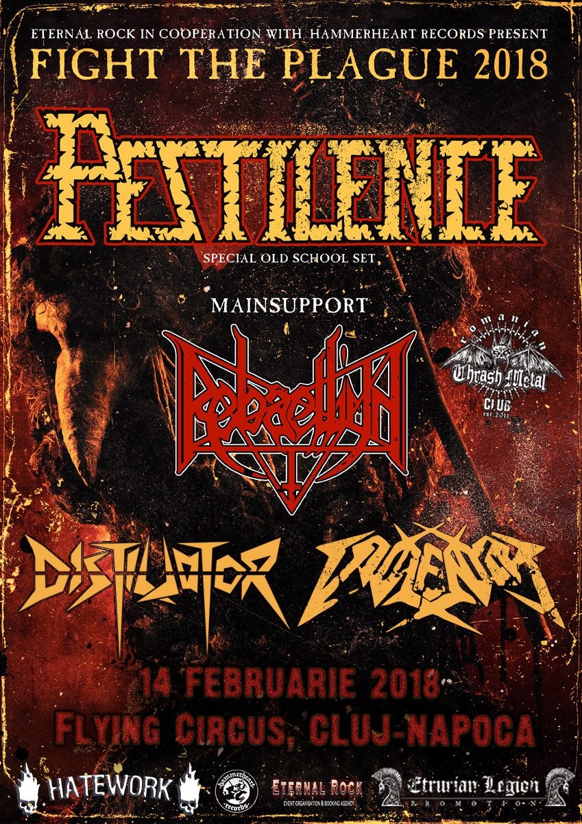 Trupele de deschidere la concertul Pestilence din 14 februarie