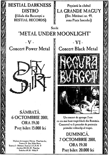 NEGURA BUNGET (Metal Under Moonlight X, 07.10.2001)