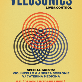 Velosonics, Duo ViolinCello & Andrea Sofronie si VJ Caterina Medicina in Club Control