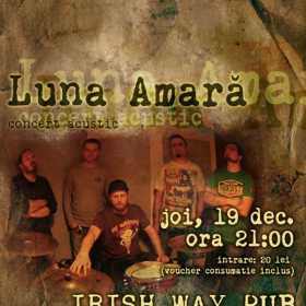 Concert acustic Luna Amara in Irish Way Pub din Craiova