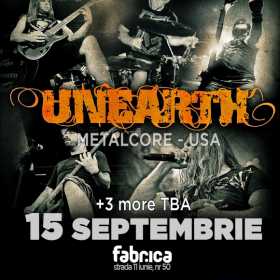 Primul concert Unearth in Romania, in club Fabrica