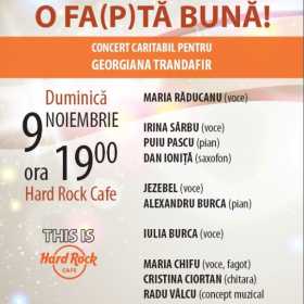 Concert caritabil de jazz pentru Georgiana la Hard Rock Cafe