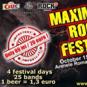 Programul evenimentului Maximum Rock Festival 2015