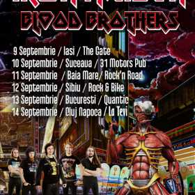 6 concerte Blood Brother (tribut Iron Maiden din Ucraina) in Romania, in luna septembrie