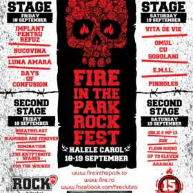 Fire In The Park Rock Fest la Halele Carol: 20 de artisti, 2 scene si 2 zile de muzica
