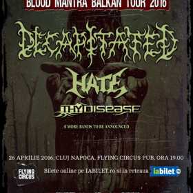 Concert Decapitated, Hate si Thy Disease in Flying Circus Pub