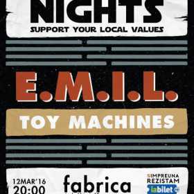 Concert E.M.I.L. si Toy Machines in Club Fabrica