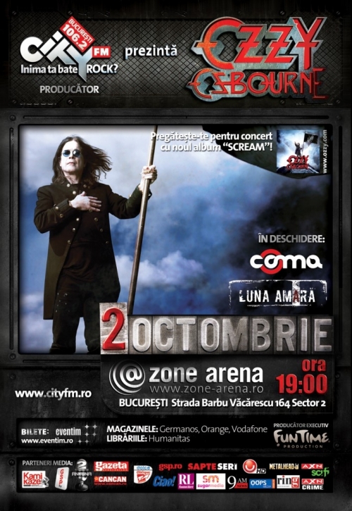 Cronica Ozzy Osbourne la Bucuresti - 2 octombrie 2010