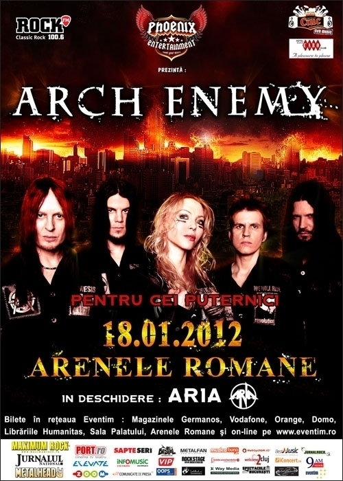 Cronica Arch Enemy la Bucuresti, 18 ianuarie 2012 - 