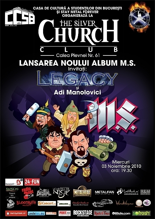 Concert lansare album M.S. alaturi de Legacy si Adi Manolovici in The Silver Church
