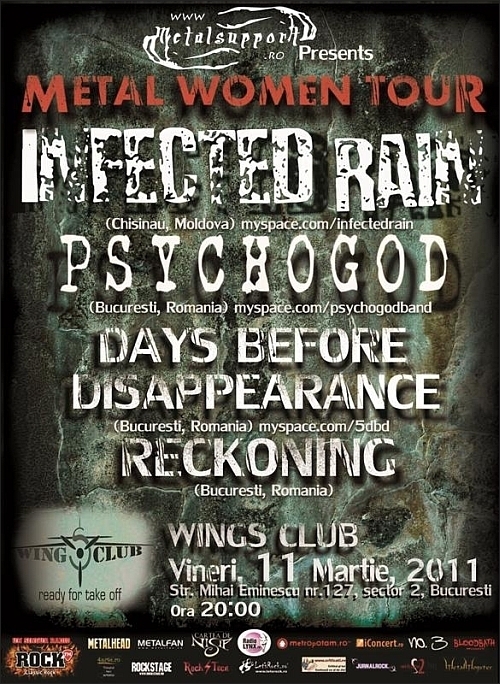 Infected Rain, Psychogod, Days Before Disappearance si Rockoning in Wings Club