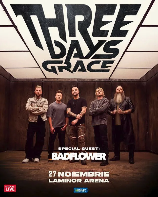 Concert Three Days Grace si Badflower la Hala Laminor din Bucuresti