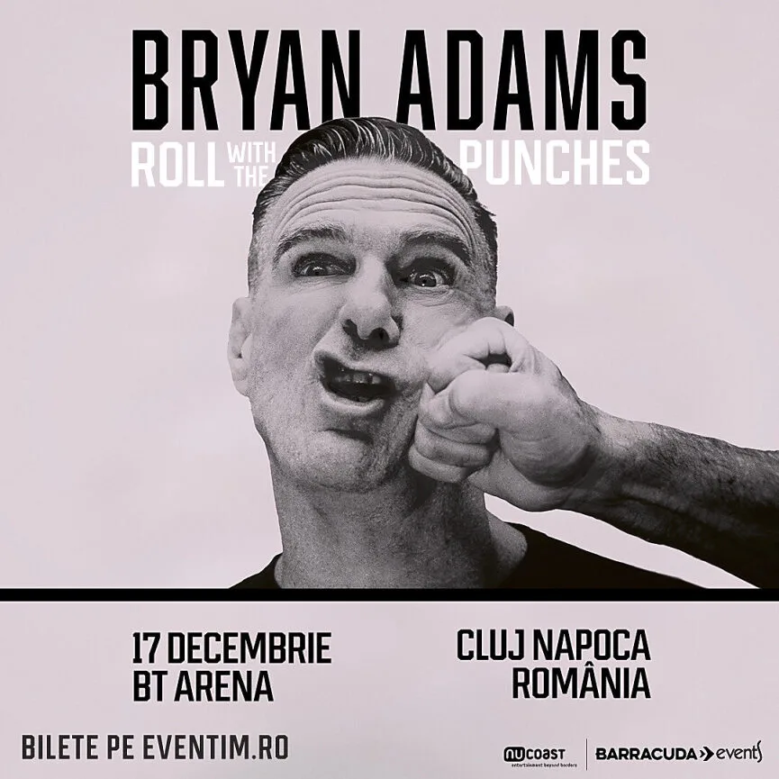Bryan Adams – 'Roll with the Punches', un reper al rockului mondial, live la Cluj BT Arena, 17 decembrie 2026