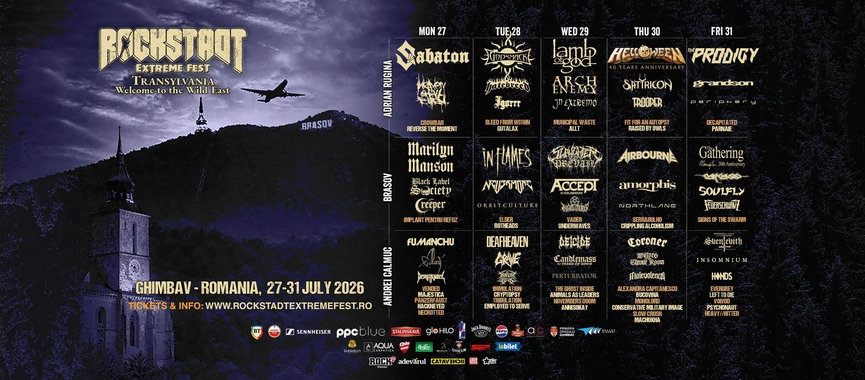 Lineup și program oficial Rockstadt Extreme Fest 2026 pe zile și scene