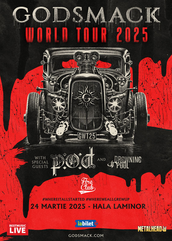Cronică de comcert Godsmack, P.O.D. & Drowning Pool, Hala Laminor 24 martie 2025